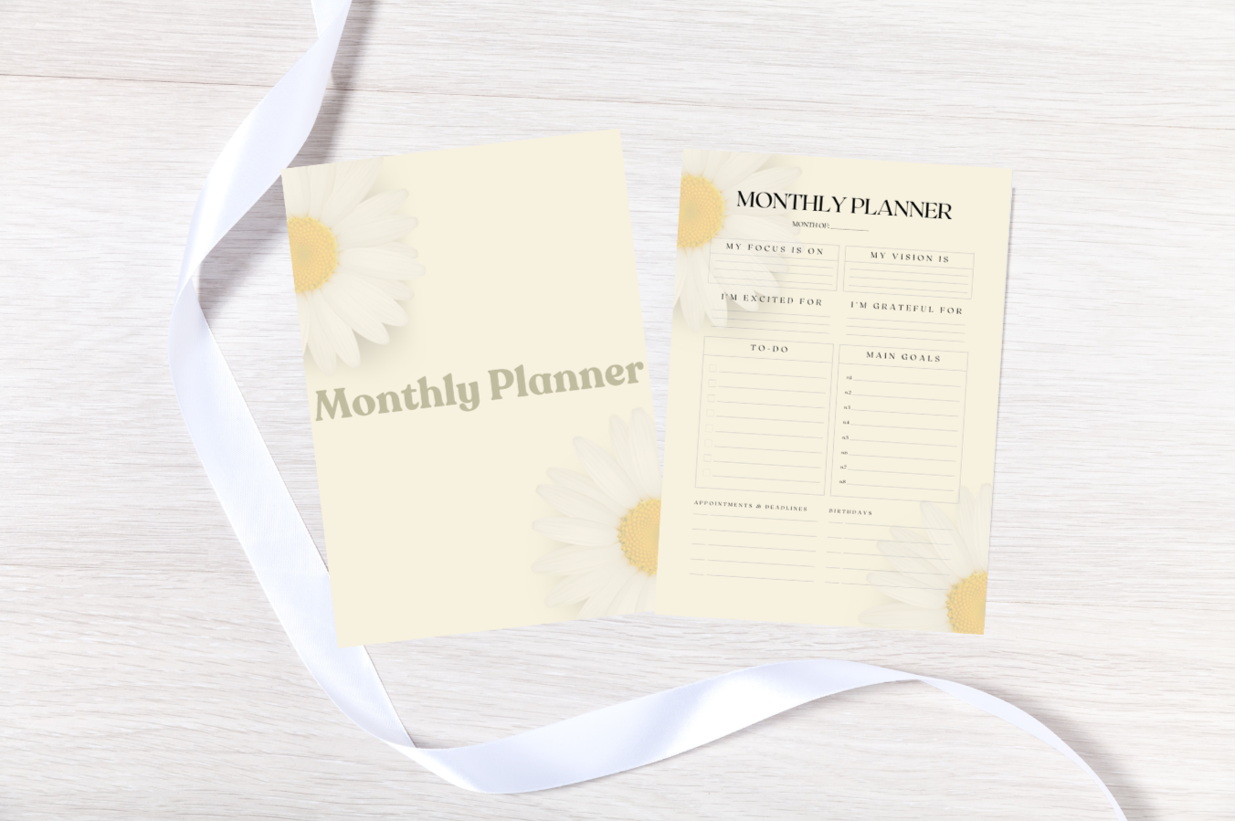 Monthly Planner + Deckblatt